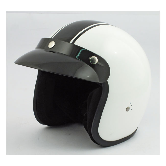 BANDIT JET HELMET CLASSIC WHITE/BLACK, ECE GODKENDT Bandit Aros