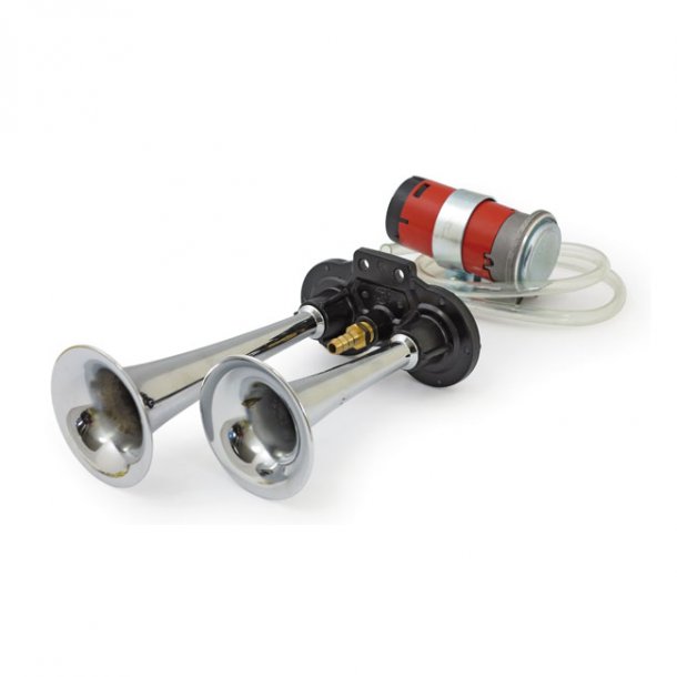 CHROME DUAL AIR HORN KIT Horn Aros